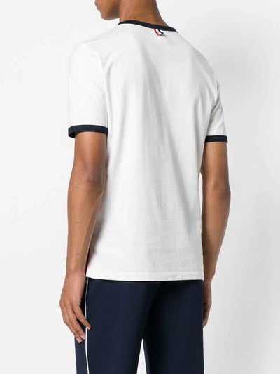Shop Thom Browne Jersey Ringer T-shirt In White
