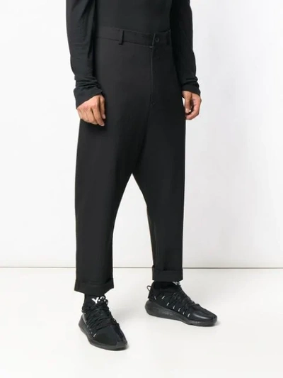 ALCHEMY DROP-CROTCH TAILORED TROUSERS - 黑色