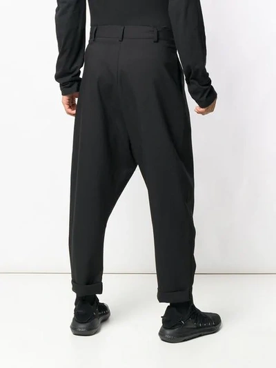 ALCHEMY DROP-CROTCH TAILORED TROUSERS - 黑色