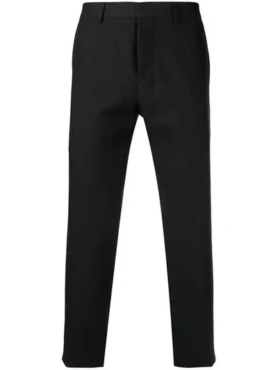 Shop Ami Alexandre Mattiussi Cropped Fit Trousers In Black