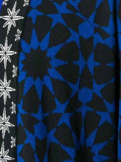 Shop Haider Ackermann Geometric Intarsia Cardigan In Blue