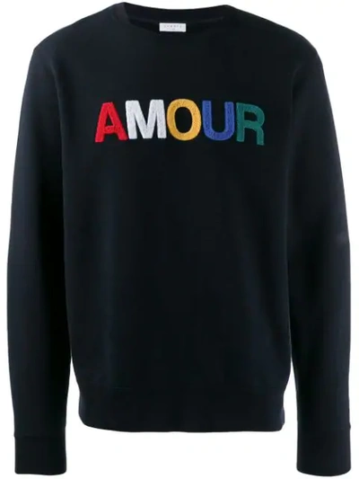 Shop Sandro Amour Sweatshirt In Blue