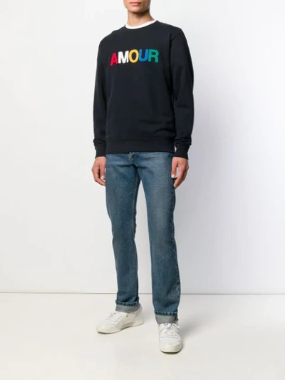 Shop Sandro Amour Sweatshirt In Blue