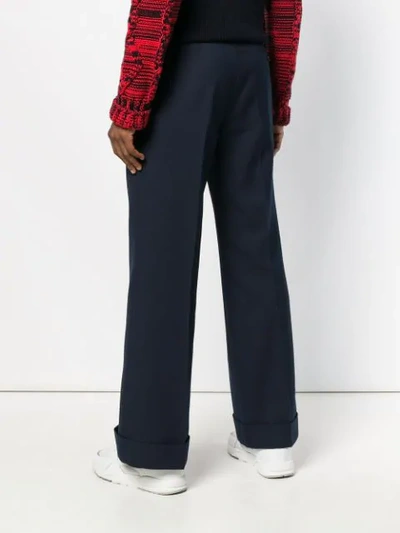 Shop Maison Margiela Wide Leg Trousers In Blue