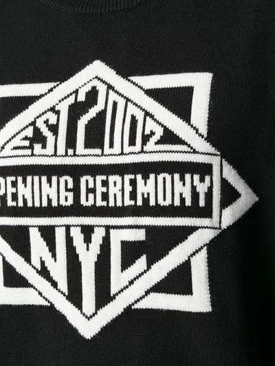 Shop Opening Ceremony Logo Knit Jumper In Black