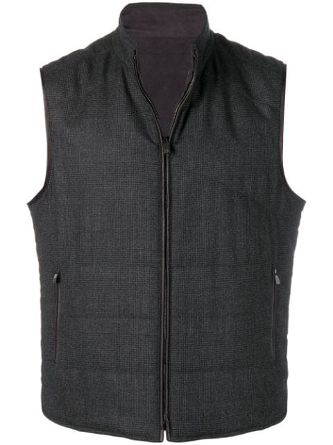 Corneliani Zipped Gilet In Grey | ModeSens