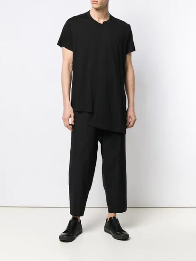 Shop Yohji Yamamoto Asymmetric T In Black