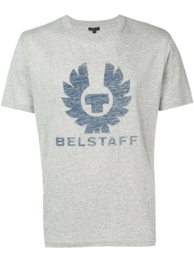 BELSTAFF LOGO PRINT T-SHIRT - 灰色
