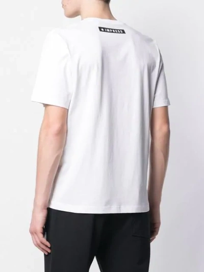 Shop Helmut Lang Logo Print T-shirt In White