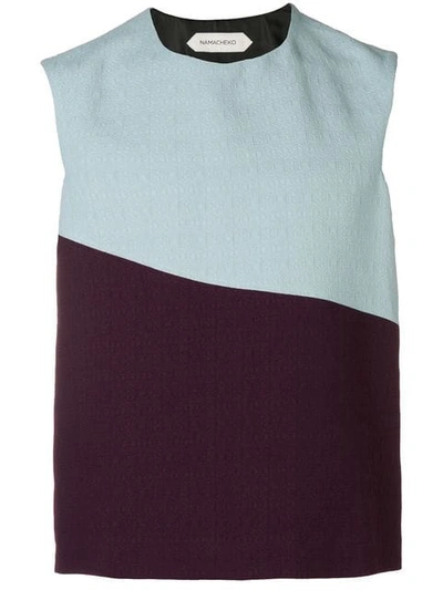 Shop Namacheko Colour-block Tank Top In Blue ,purple