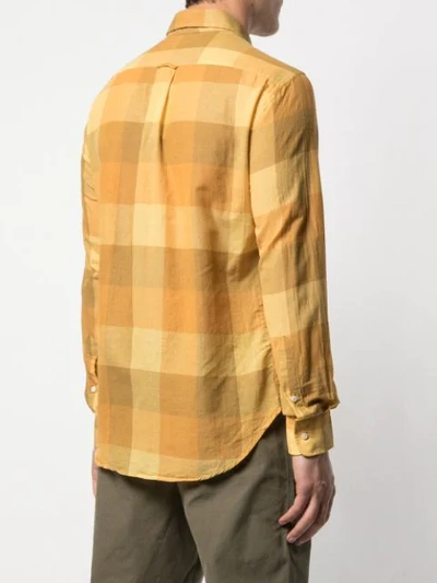 Shop Gitman Vintage Hemd Mit Karomuster - Gelb In Yellow