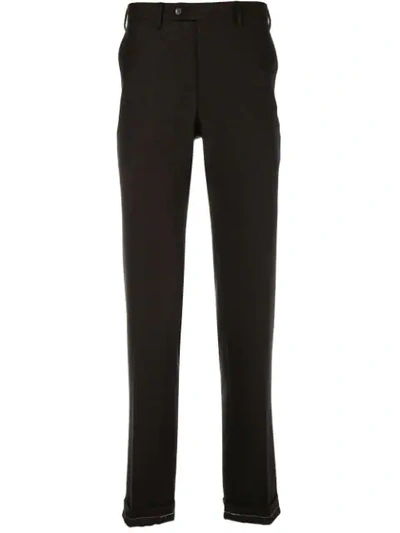 Shop Brioni Classic Tailored Trousers In Black