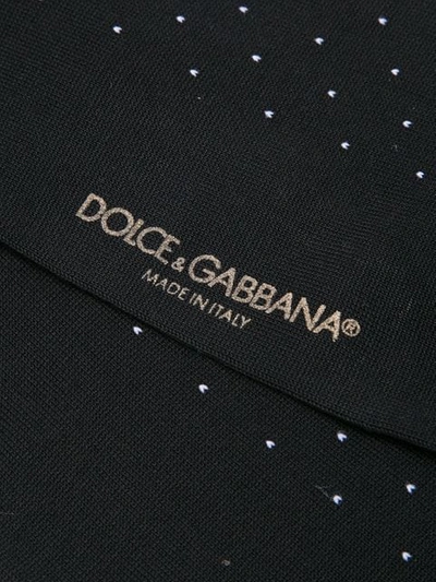 Shop Dolce & Gabbana Dotted Socks - Black