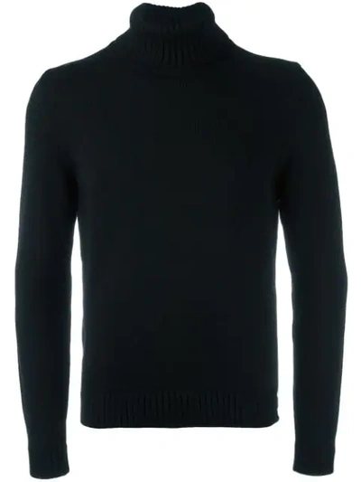 Shop Zanone Roll Neck Sweater In Black