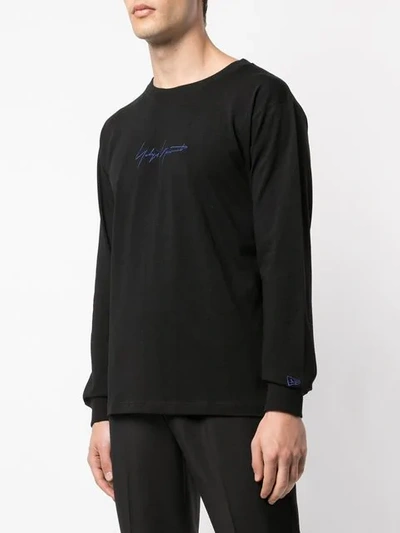 Shop Yohji Yamamoto Logo Print Sweatshirt In Black
