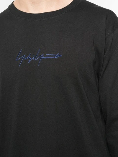 YOHJI YAMAMOTO LOGO PRINT SWEATSHIRT - 黑色