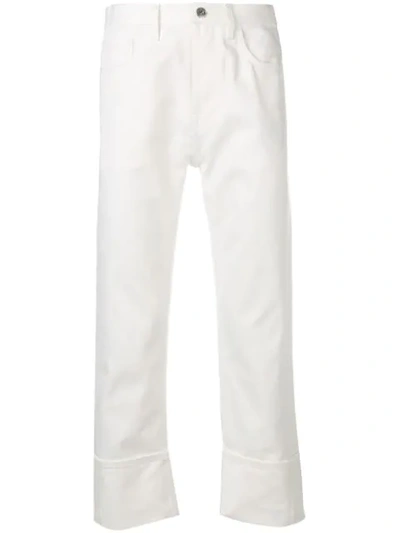 Shop Valentino Straight-leg Jeans In White