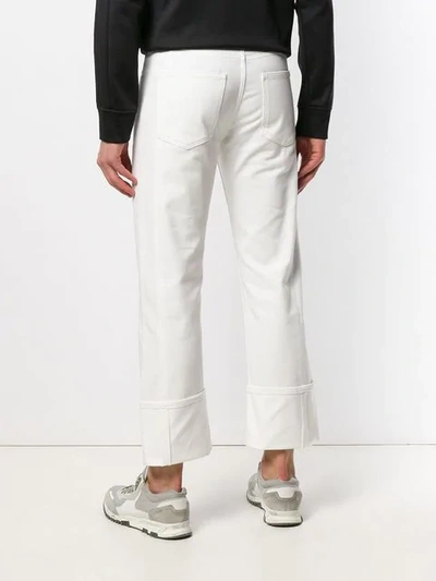 Shop Valentino Straight-leg Jeans In White