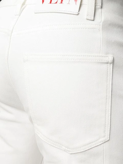 Shop Valentino Straight-leg Jeans In White