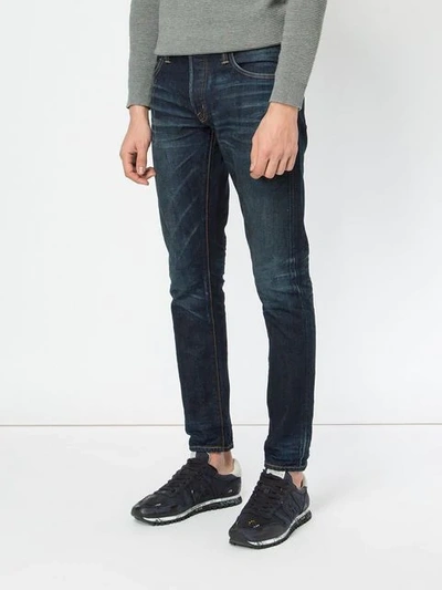 Shop Mastercraft Union Perfectly Fittred Straight Leg Jeans In Blue