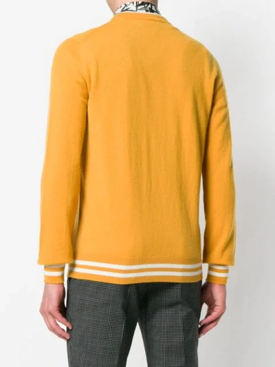 Shop Dolce & Gabbana Logo Knit Jumper In Orange