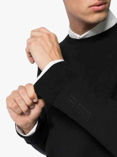 Shop Neil Barrett Sweatshirt Mit Kreuz-print In Black