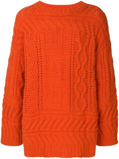 Shop Etudes Studio Chunky Ribbed Sweater In Orange