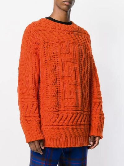 Shop Etudes Studio Chunky Ribbed Sweater In Orange