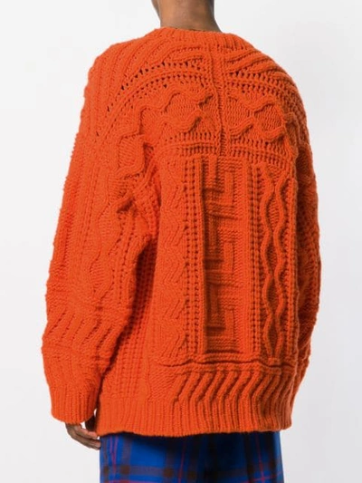 Shop Etudes Studio Chunky Ribbed Sweater In Orange