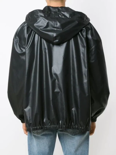 Shop Àlg Hooded Panelled Jacket In Black
