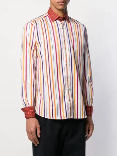 Shop Etro Striped Shirt - White