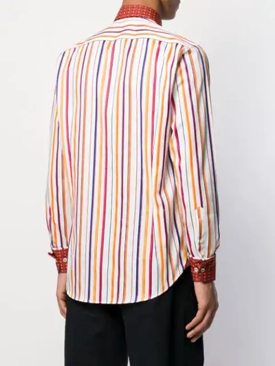 Shop Etro Striped Shirt - White