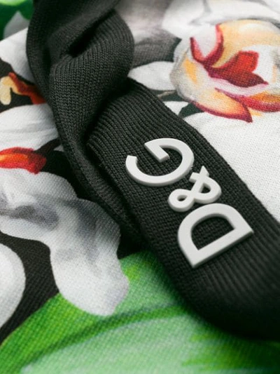 Shop Dolce & Gabbana Floral-print Hoodie In Black