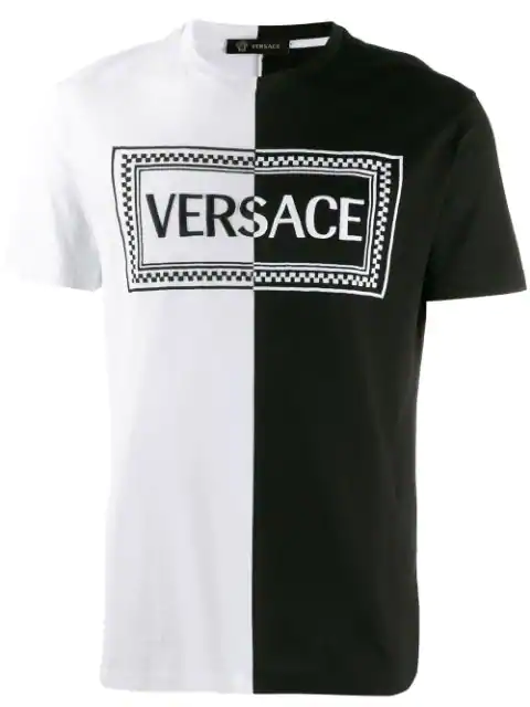 Versace 90s Vintage Logo Paneled T 