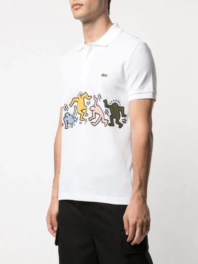 kit øjenbryn anmodning Lacoste X Keith Haring Chest Detail Polo Shirt In White | ModeSens