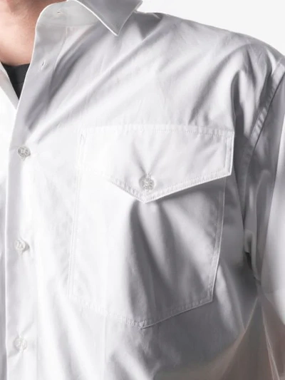 Shop Msgm Short-sleeved Shirt In White