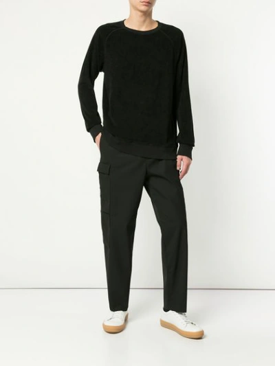 Shop Nudie Jeans Co Loose-fit Sweatshirt - Black