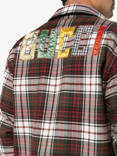 Shop Gucci Check Flannel Shirt In Multicolour