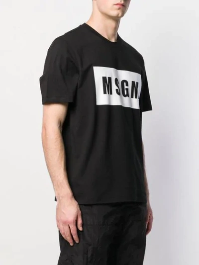 Shop Msgm Logo Print T-shirt In Black