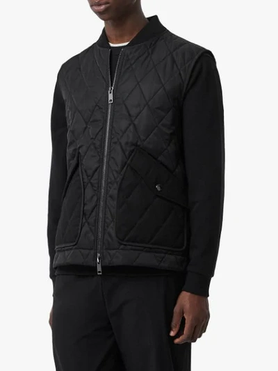 Shop Burberry Quilted Shell Gilet In Black