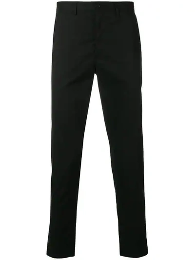 Shop Mcq By Alexander Mcqueen Cropped Tapered Trousers In Black