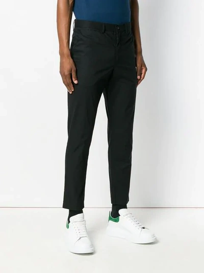 Shop Mcq By Alexander Mcqueen Cropped Tapered Trousers In Black