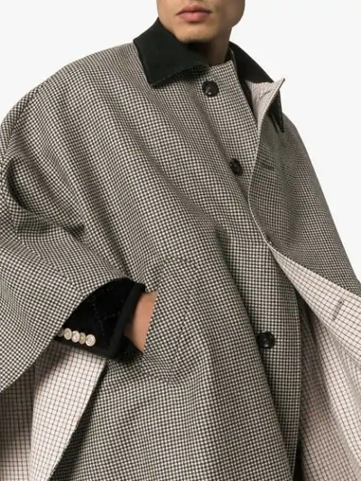 GUCCI HOUNDSTOOTH LONG CAPE - 大地色