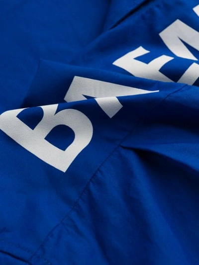 Shop Balenciaga Short Sleeved Logo Shirt In Blue