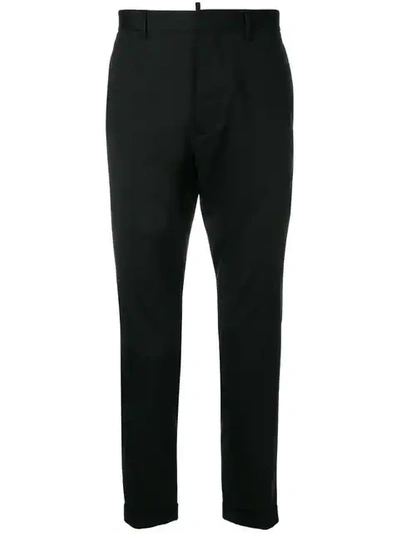 Shop Dsquared2 Cropped Trousers In Black