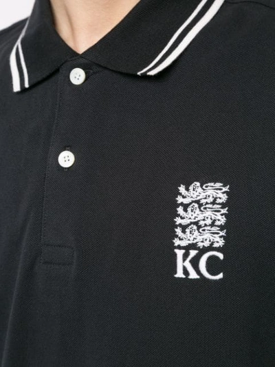 Shop Kent & Curwen Logo Embroidered Polo Shirt In Black