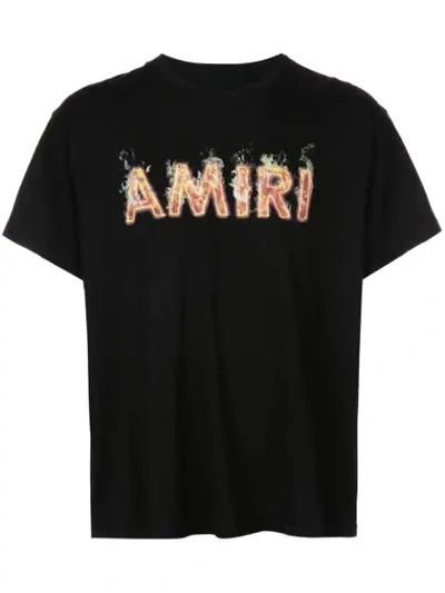 Shop Amiri Logo T-shirt - Black