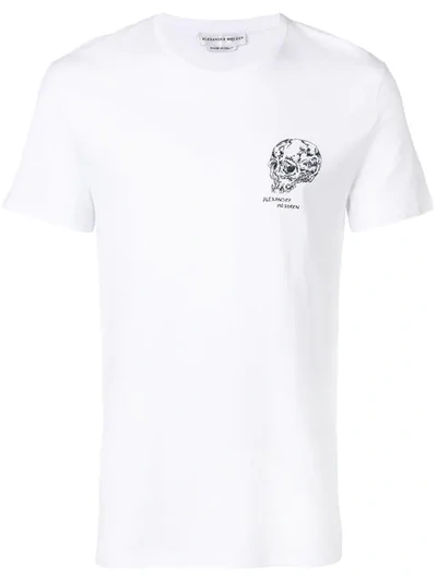 Shop Alexander Mcqueen Skull Print T-shirt In 0900 White