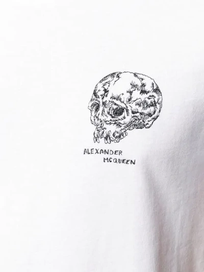 Shop Alexander Mcqueen Skull Print T-shirt In 0900 White