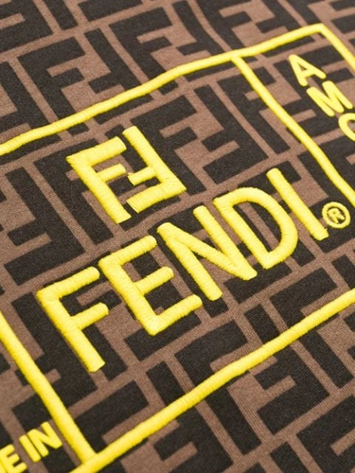 Shop Fendi Ff Monogram Sweatshirt In Black